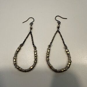 Lucky Brand Gold-Tone Beaded Teardrop Earrings